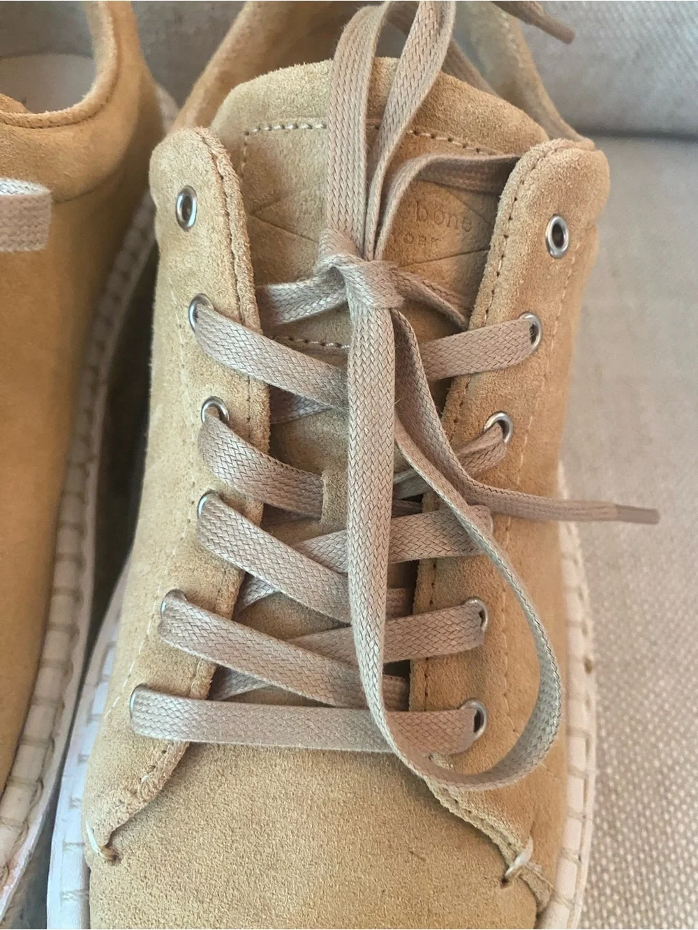Rag & Bone Kent Platform Espadrille Suede Sneakers Dune Women's Sz 38  US 8
